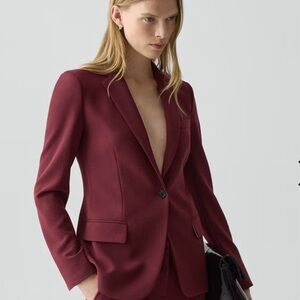 Theory Staple Blazer in Admiral Crepe